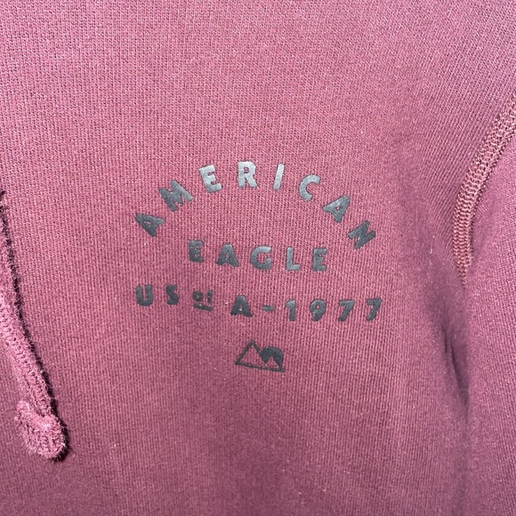 XS American Eagle Maroon Hoodie - Picture 2 of 6
